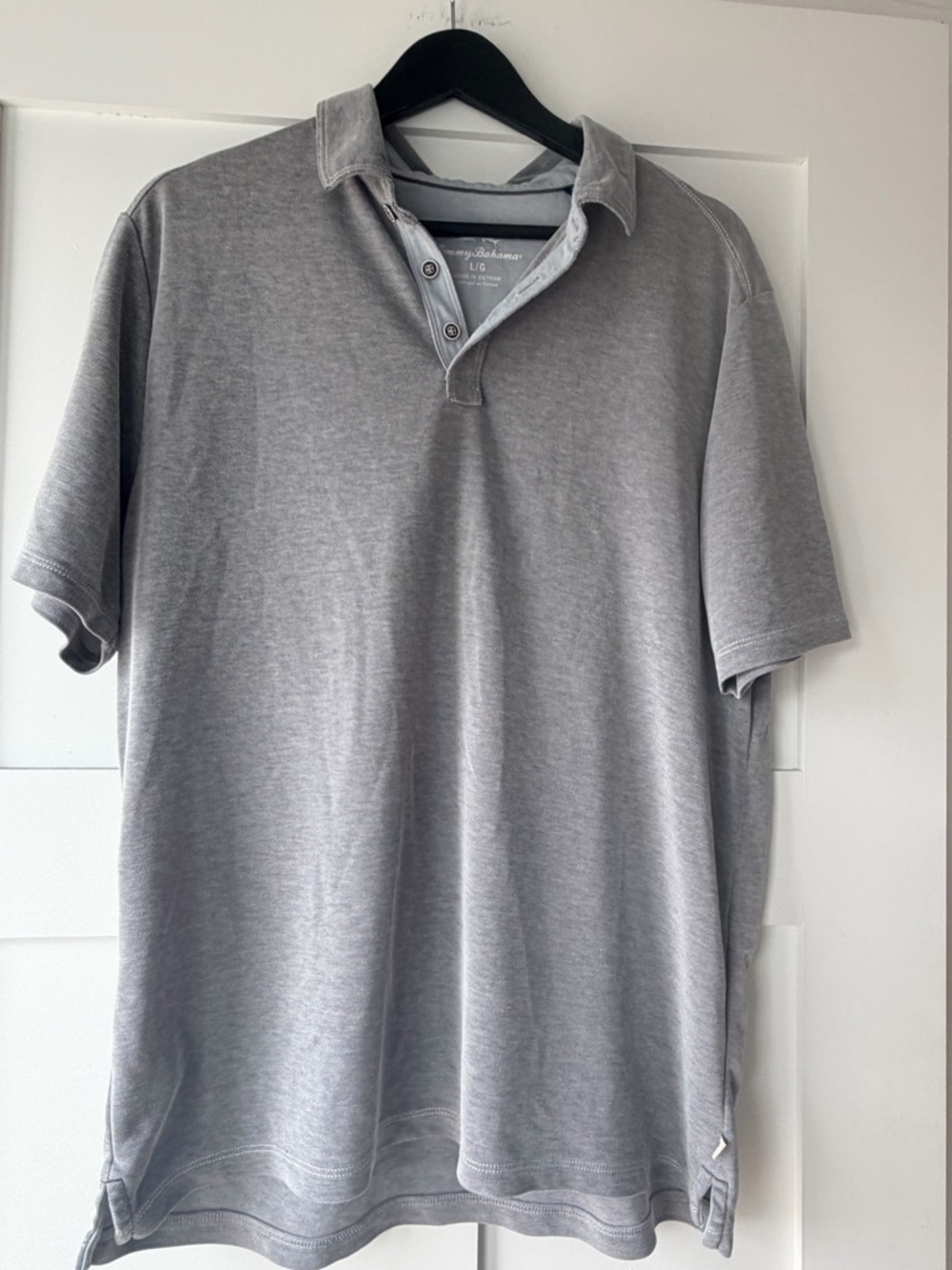 Tommy Bahama Gray Short-Sleeve Polo